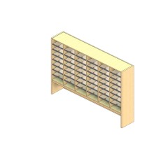 Standard Sized Plexi Back Sort Module - 6 Columns - 36" Sorting Height w/ 12" Riser