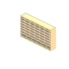 Standard Sized Open Back Sort Module - 6 Columns - 42" Sorting Height w/ No Riser