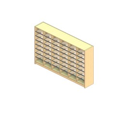 Standard Sized Open Back Sort Module - 6 Columns - 42" Sorting Height w/ 3" Riser