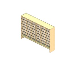 Standard Sized Open Back Sort Module - 6 Columns - 42" Sorting Height w/ 6" Riser