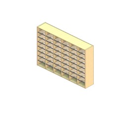 Standard Sized Open Back Sort Module - 6 Columns - 48" Sorting Height w/ No Riser