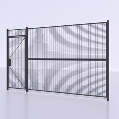 Singled Wall Hinged Door 1 Sided Wire Partition sRend