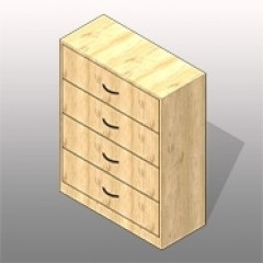 SSG Chest Of Drawers LAM 4 Drawer 40x18x34 Small