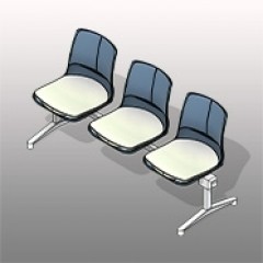 SSG Seat Tandem Shell PPL 3 Chair Small