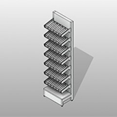 SSG Shelves Pull Out Powder Coated Steel 24x12 8 shelves dividers Small