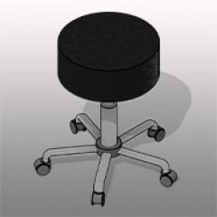 SSG Stool Rolling CHR Small