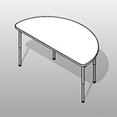 SSG Table Educational Half Circle Laminate 30x60 Small