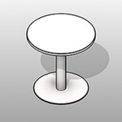 SSG Table Educational Single Painted Steel 30 inch round Small