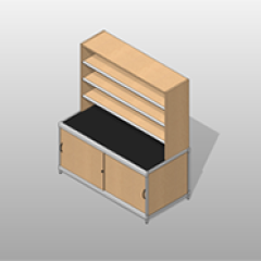 Stationary Narrow Laminate Mail-Room Casework Kit Small