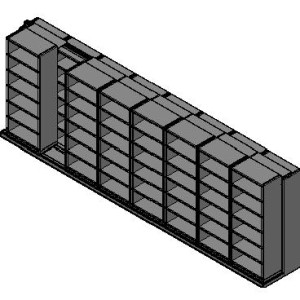 Box Size Sliding Shelves - 2 Rows Deep - 6 Levels - (30" x 16" Shelves) - 244" Total Width