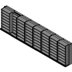 Box Size Sliding Shelves - 2 Rows Deep - 7 Levels - (42" x 16" Shelves) - 340" Total Width