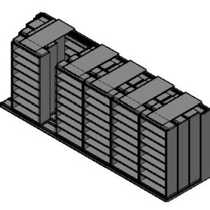 Legal Size Sliding Shelves - 4 Rows Deep - 8 Levels - (42" x 15" Shelves) - 256" Total Width
