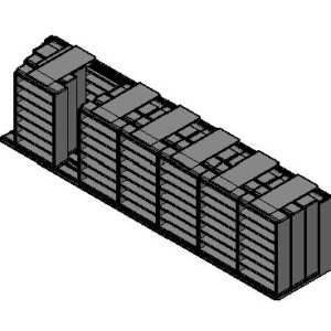 Legal Size Sliding Shelves - 4 Rows Deep - 7 Levels - (48" x 15" Shelves) - 340" Total Width