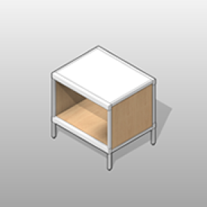 ADA-Compliant Full Shelf Laminate Console Small