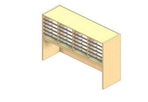 Oversize Sized Open Back Sort Module - 4 Columns - 18" Sorting Height w/ 18" Riser