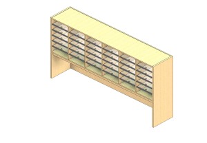 Oversize Sized Open Back Sort Module - 6 Columns - 24" Sorting Height w/ 18" Riser