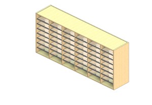 Oversize Sized Open Back Sort Module - 6 Columns - 36" Sorting Height w/ No Riser