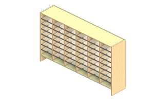 Oversize Sized Open Back Sort Module - 6 Columns - 42" Sorting Height w/ 6" Riser