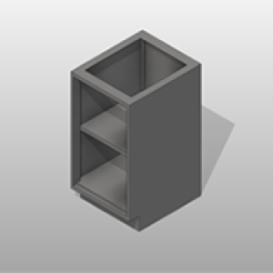 Open SST Base Cabinet 1 Adjustable Shelf Small
