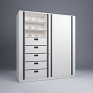 Rotary File-Legal-1 Starter-1 Adder-8 Tier-Drawers Render Small