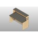 ADA Accessible Straight Laminate Reception Desk Short Back View Large