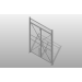 Double Hinged Door Wire Powder Coated Steel Partition Large