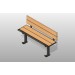 SSG Bench Restraint Freestanding PCS 48 Standard with Back Wood Composite Large