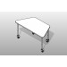 SSG Table Educational Trapezoid Laminate 30x60 casters Large